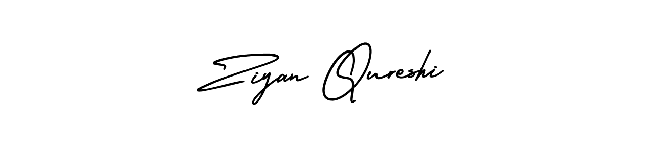 Make a beautiful signature design for name Ziyan Qureshi. With this signature (AmerikaSignatureDemo-Regular) style, you can create a handwritten signature for free. Ziyan Qureshi signature style 3 images and pictures png