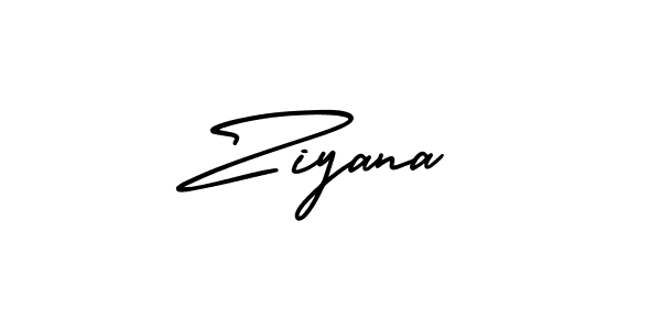 You should practise on your own different ways (AmerikaSignatureDemo-Regular) to write your name (Ziyana) in signature. don't let someone else do it for you. Ziyana signature style 3 images and pictures png