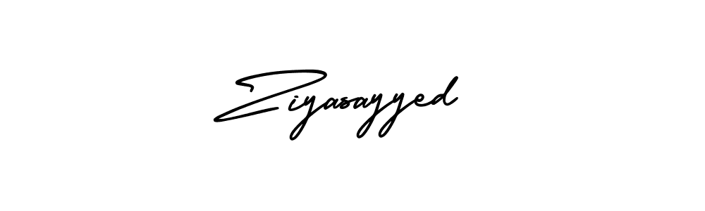 You should practise on your own different ways (AmerikaSignatureDemo-Regular) to write your name (Ziyasayyed) in signature. don't let someone else do it for you. Ziyasayyed signature style 3 images and pictures png