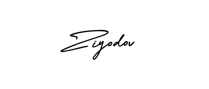 The best way (AmerikaSignatureDemo-Regular) to make a short signature is to pick only two or three words in your name. The name Ziyodov include a total of six letters. For converting this name. Ziyodov signature style 3 images and pictures png