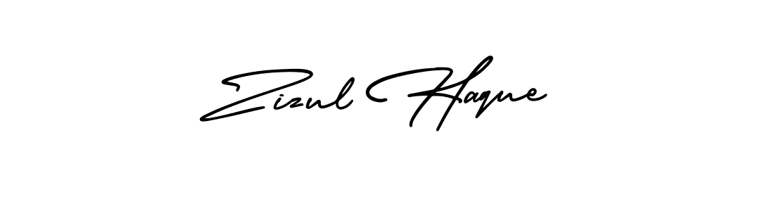 You should practise on your own different ways (AmerikaSignatureDemo-Regular) to write your name (Zizul Haque) in signature. don't let someone else do it for you. Zizul Haque signature style 3 images and pictures png