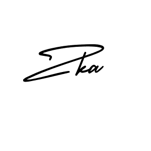 How to make Zka signature? AmerikaSignatureDemo-Regular is a professional autograph style. Create handwritten signature for Zka name. Zka signature style 3 images and pictures png