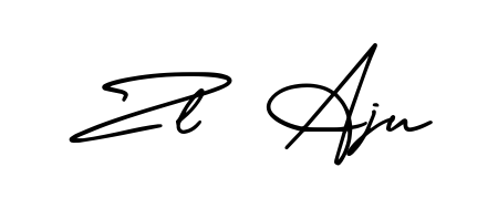 Create a beautiful signature design for name Zl  Aju. With this signature (AmerikaSignatureDemo-Regular) fonts, you can make a handwritten signature for free. Zl  Aju signature style 3 images and pictures png