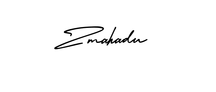 Create a beautiful signature design for name Zmahadu. With this signature (AmerikaSignatureDemo-Regular) fonts, you can make a handwritten signature for free. Zmahadu signature style 3 images and pictures png