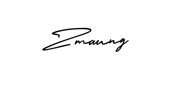 Design your own signature with our free online signature maker. With this signature software, you can create a handwritten (AmerikaSignatureDemo-Regular) signature for name Zmaung. Zmaung signature style 3 images and pictures png