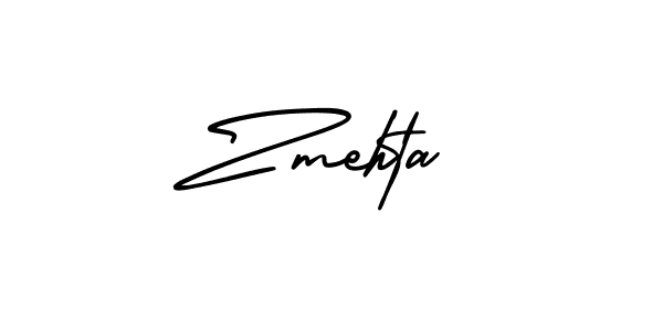 Create a beautiful signature design for name Zmehta. With this signature (AmerikaSignatureDemo-Regular) fonts, you can make a handwritten signature for free. Zmehta signature style 3 images and pictures png