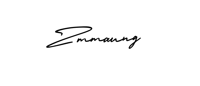 You should practise on your own different ways (AmerikaSignatureDemo-Regular) to write your name (Zmmaung) in signature. don't let someone else do it for you. Zmmaung signature style 3 images and pictures png