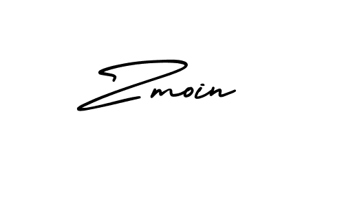 Use a signature maker to create a handwritten signature online. With this signature software, you can design (AmerikaSignatureDemo-Regular) your own signature for name Zmoin. Zmoin signature style 3 images and pictures png