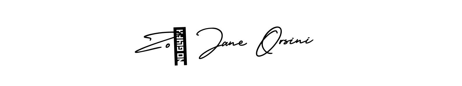 Make a beautiful signature design for name Zoé Jane Orsini. With this signature (AmerikaSignatureDemo-Regular) style, you can create a handwritten signature for free. Zoé Jane Orsini signature style 3 images and pictures png