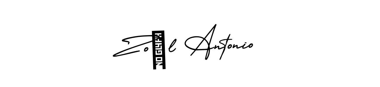 It looks lik you need a new signature style for name Zoél Antonio. Design unique handwritten (AmerikaSignatureDemo-Regular) signature with our free signature maker in just a few clicks. Zoél Antonio signature style 3 images and pictures png