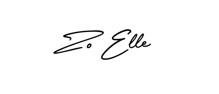 Zo Elle stylish signature style. Best Handwritten Sign (AmerikaSignatureDemo-Regular) for my name. Handwritten Signature Collection Ideas for my name Zo Elle. Zo Elle signature style 3 images and pictures png