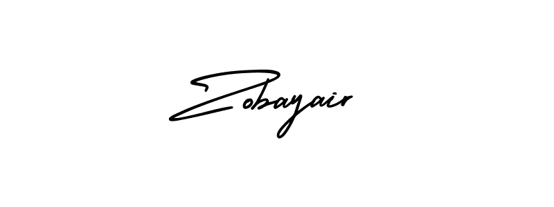 Use a signature maker to create a handwritten signature online. With this signature software, you can design (AmerikaSignatureDemo-Regular) your own signature for name Zobayair. Zobayair signature style 3 images and pictures png