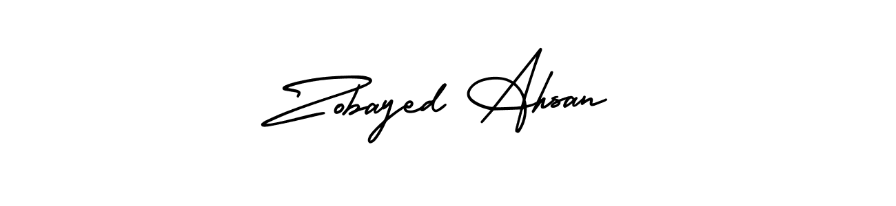 Also You can easily find your signature by using the search form. We will create Zobayed Ahsan name handwritten signature images for you free of cost using AmerikaSignatureDemo-Regular sign style. Zobayed Ahsan signature style 3 images and pictures png