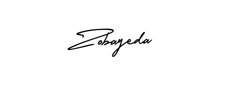 Zobayeda stylish signature style. Best Handwritten Sign (AmerikaSignatureDemo-Regular) for my name. Handwritten Signature Collection Ideas for my name Zobayeda. Zobayeda signature style 3 images and pictures png