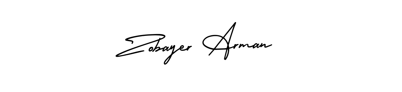 Make a beautiful signature design for name Zobayer Arman. With this signature (AmerikaSignatureDemo-Regular) style, you can create a handwritten signature for free. Zobayer Arman signature style 3 images and pictures png