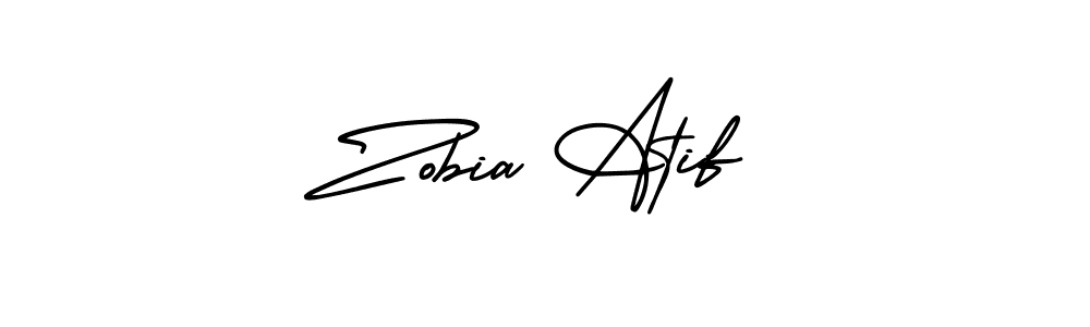 if you are searching for the best signature style for your name Zobia Atif. so please give up your signature search. here we have designed multiple signature styles  using AmerikaSignatureDemo-Regular. Zobia Atif signature style 3 images and pictures png