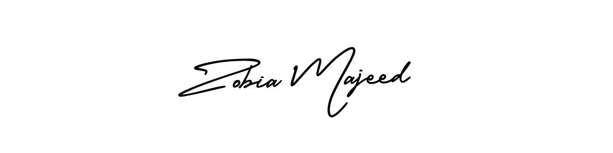 How to make Zobia Majeed signature? AmerikaSignatureDemo-Regular is a professional autograph style. Create handwritten signature for Zobia Majeed name. Zobia Majeed signature style 3 images and pictures png