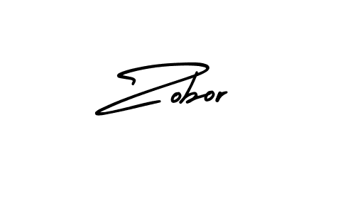 How to make Zobor name signature. Use AmerikaSignatureDemo-Regular style for creating short signs online. This is the latest handwritten sign. Zobor signature style 3 images and pictures png