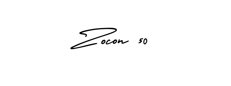 Make a beautiful signature design for name Zocon 50. With this signature (AmerikaSignatureDemo-Regular) style, you can create a handwritten signature for free. Zocon 50 signature style 3 images and pictures png