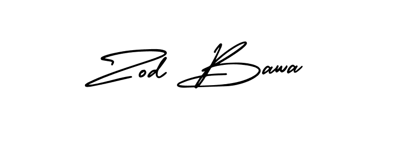 Design your own signature with our free online signature maker. With this signature software, you can create a handwritten (AmerikaSignatureDemo-Regular) signature for name Zod Bawa. Zod Bawa signature style 3 images and pictures png