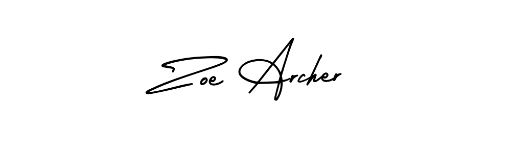 It looks lik you need a new signature style for name Zoe Archer. Design unique handwritten (AmerikaSignatureDemo-Regular) signature with our free signature maker in just a few clicks. Zoe Archer signature style 3 images and pictures png