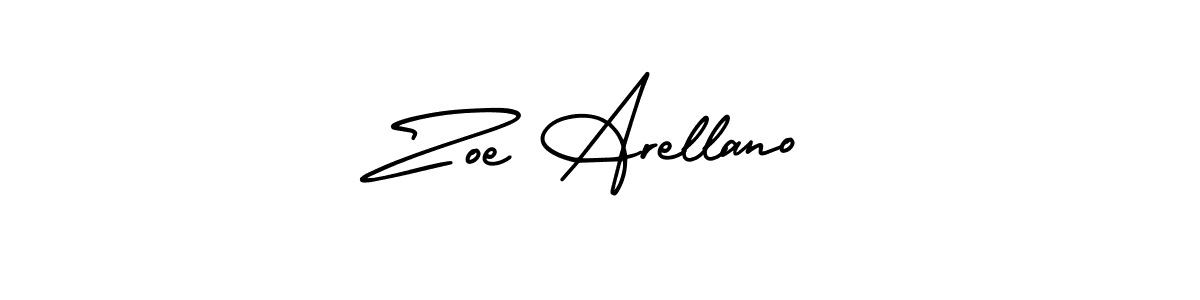 The best way (AmerikaSignatureDemo-Regular) to make a short signature is to pick only two or three words in your name. The name Zoe Arellano include a total of six letters. For converting this name. Zoe Arellano signature style 3 images and pictures png