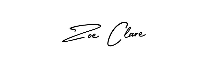 Zoe Clare stylish signature style. Best Handwritten Sign (AmerikaSignatureDemo-Regular) for my name. Handwritten Signature Collection Ideas for my name Zoe Clare. Zoe Clare signature style 3 images and pictures png