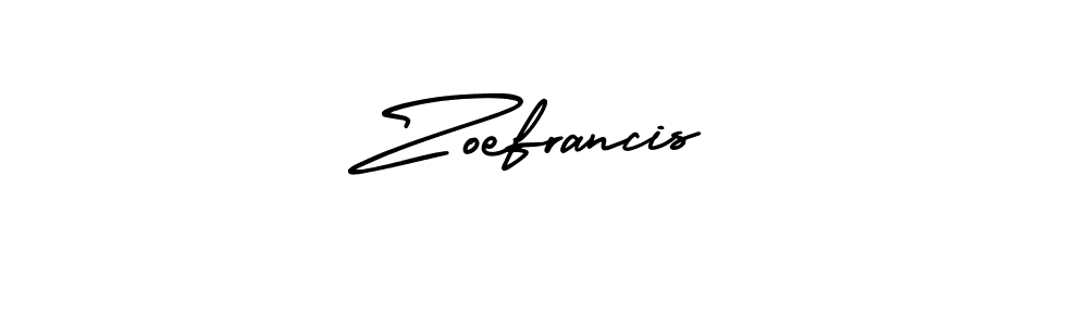 How to make Zoefrancis signature? AmerikaSignatureDemo-Regular is a professional autograph style. Create handwritten signature for Zoefrancis name. Zoefrancis signature style 3 images and pictures png