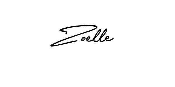 How to make Zoelle name signature. Use AmerikaSignatureDemo-Regular style for creating short signs online. This is the latest handwritten sign. Zoelle signature style 3 images and pictures png