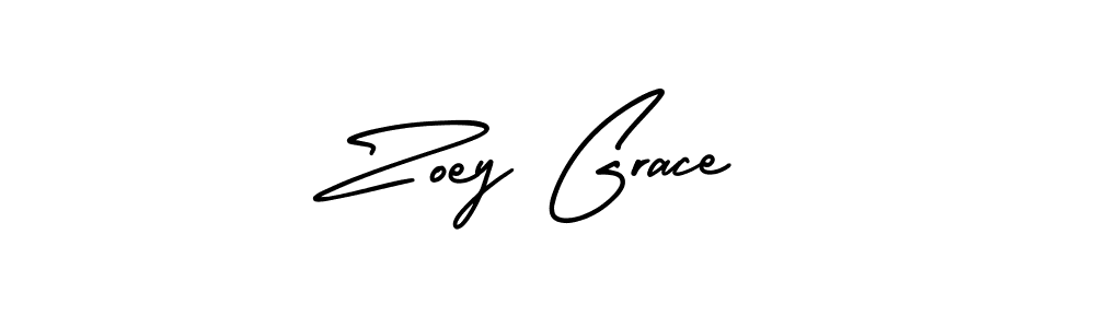 Make a beautiful signature design for name Zoey Grace. With this signature (AmerikaSignatureDemo-Regular) style, you can create a handwritten signature for free. Zoey Grace signature style 3 images and pictures png