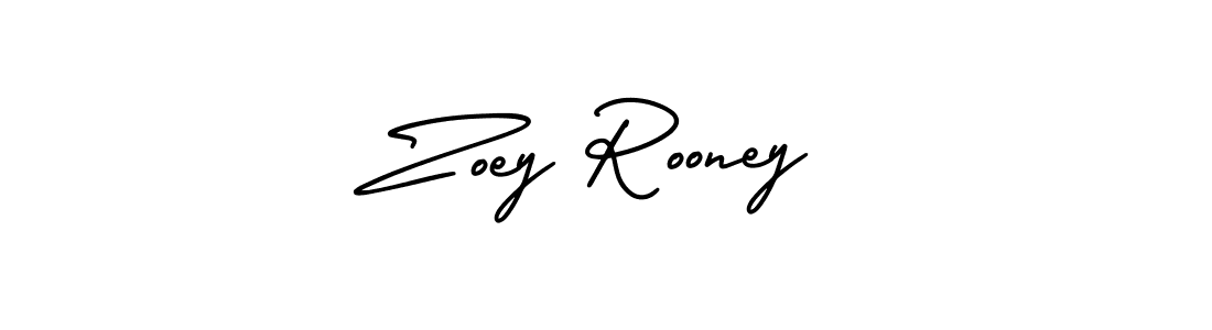 Design your own signature with our free online signature maker. With this signature software, you can create a handwritten (AmerikaSignatureDemo-Regular) signature for name Zoey Rooney. Zoey Rooney signature style 3 images and pictures png