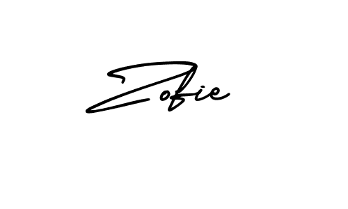 Create a beautiful signature design for name Zofie. With this signature (AmerikaSignatureDemo-Regular) fonts, you can make a handwritten signature for free. Zofie signature style 3 images and pictures png