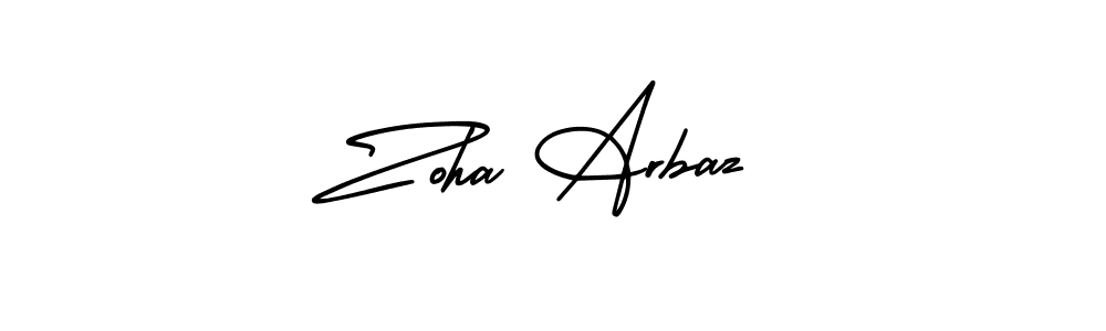 Similarly AmerikaSignatureDemo-Regular is the best handwritten signature design. Signature creator online .You can use it as an online autograph creator for name Zoha Arbaz. Zoha Arbaz signature style 3 images and pictures png