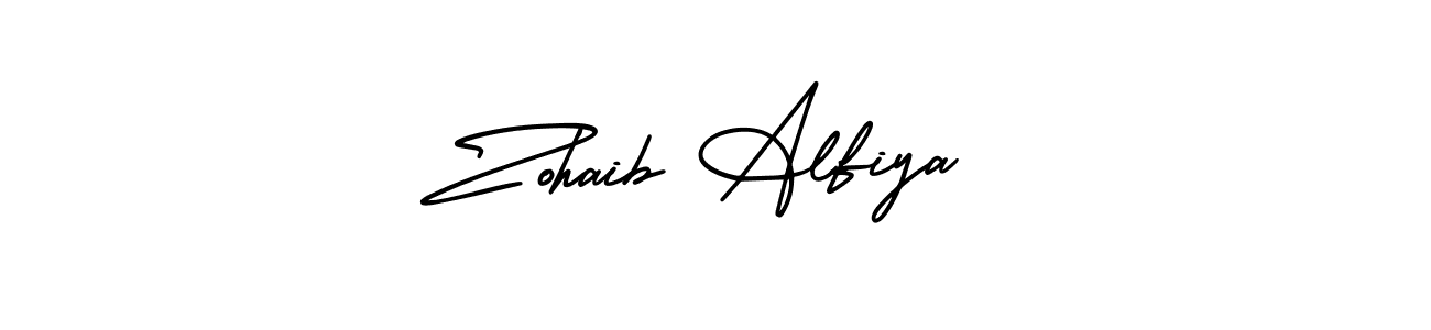 Make a short Zohaib Alfiya signature style. Manage your documents anywhere anytime using AmerikaSignatureDemo-Regular. Create and add eSignatures, submit forms, share and send files easily. Zohaib Alfiya signature style 3 images and pictures png