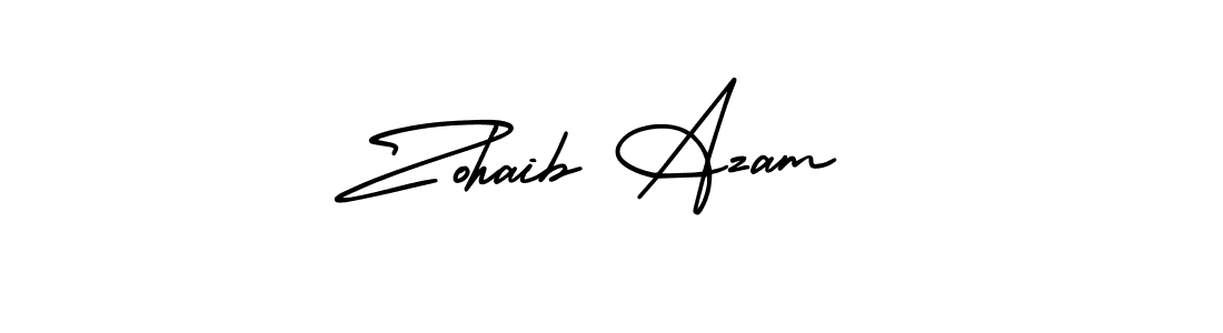 Use a signature maker to create a handwritten signature online. With this signature software, you can design (AmerikaSignatureDemo-Regular) your own signature for name Zohaib Azam. Zohaib Azam signature style 3 images and pictures png