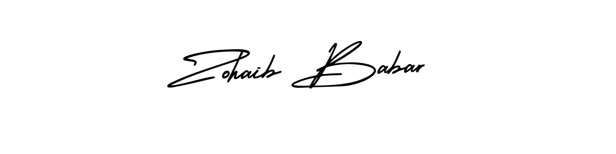 if you are searching for the best signature style for your name Zohaib Babar. so please give up your signature search. here we have designed multiple signature styles  using AmerikaSignatureDemo-Regular. Zohaib Babar signature style 3 images and pictures png