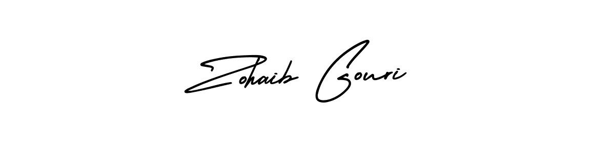 Make a beautiful signature design for name Zohaib Gouri. With this signature (AmerikaSignatureDemo-Regular) style, you can create a handwritten signature for free. Zohaib Gouri signature style 3 images and pictures png