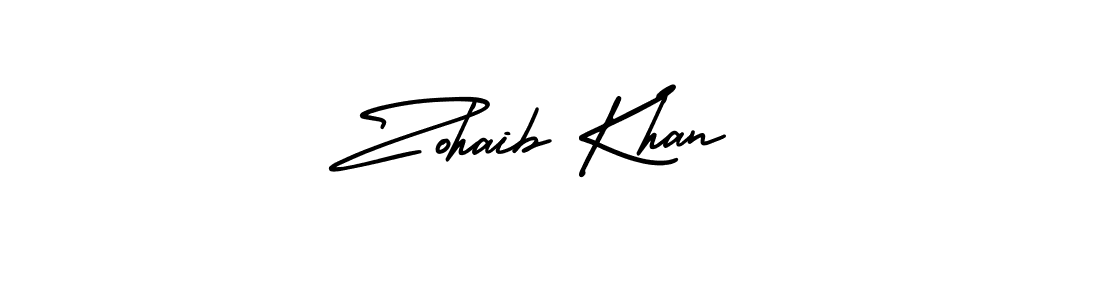 Make a beautiful signature design for name Zohaib Khan. With this signature (AmerikaSignatureDemo-Regular) style, you can create a handwritten signature for free. Zohaib Khan signature style 3 images and pictures png