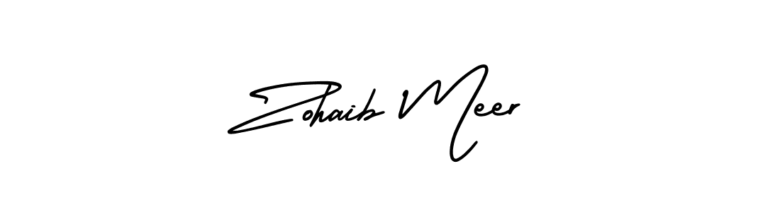 AmerikaSignatureDemo-Regular is a professional signature style that is perfect for those who want to add a touch of class to their signature. It is also a great choice for those who want to make their signature more unique. Get Zohaib Meer name to fancy signature for free. Zohaib Meer signature style 3 images and pictures png