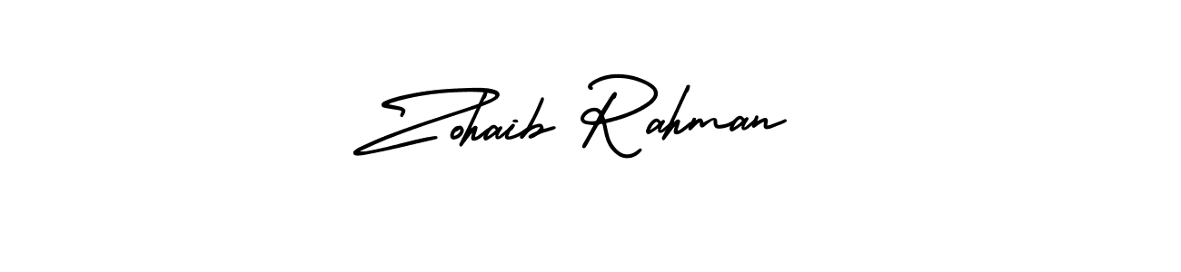 Make a beautiful signature design for name Zohaib Rahman. With this signature (AmerikaSignatureDemo-Regular) style, you can create a handwritten signature for free. Zohaib Rahman signature style 3 images and pictures png