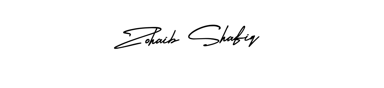 Make a beautiful signature design for name Zohaib Shafiq. With this signature (AmerikaSignatureDemo-Regular) style, you can create a handwritten signature for free. Zohaib Shafiq signature style 3 images and pictures png