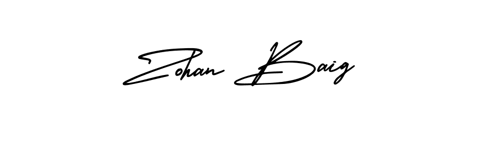 Make a beautiful signature design for name Zohan Baig. Use this online signature maker to create a handwritten signature for free. Zohan Baig signature style 3 images and pictures png