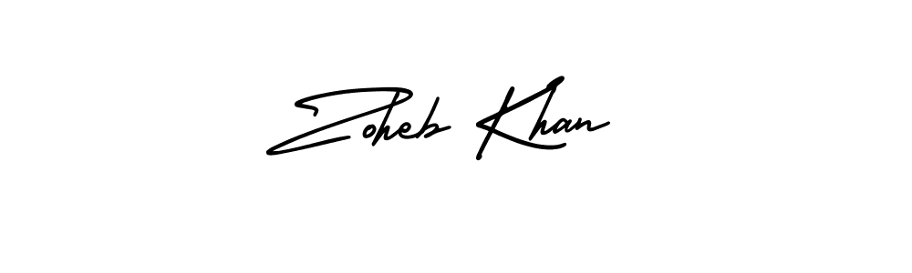 Make a beautiful signature design for name Zoheb Khan. Use this online signature maker to create a handwritten signature for free. Zoheb Khan signature style 3 images and pictures png