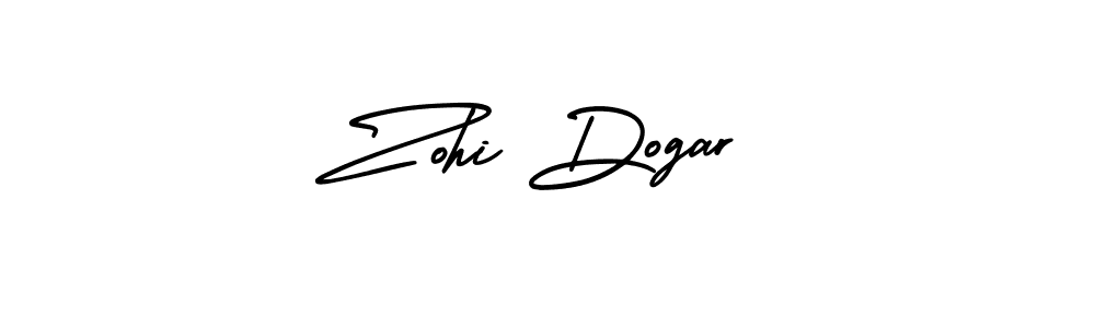 How to make Zohi Dogar signature? AmerikaSignatureDemo-Regular is a professional autograph style. Create handwritten signature for Zohi Dogar name. Zohi Dogar signature style 3 images and pictures png