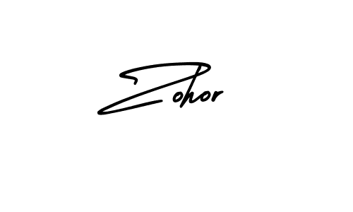 Create a beautiful signature design for name Zohor. With this signature (AmerikaSignatureDemo-Regular) fonts, you can make a handwritten signature for free. Zohor signature style 3 images and pictures png