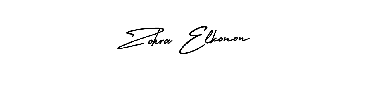 Also You can easily find your signature by using the search form. We will create Zohra Elkonon name handwritten signature images for you free of cost using AmerikaSignatureDemo-Regular sign style. Zohra Elkonon signature style 3 images and pictures png