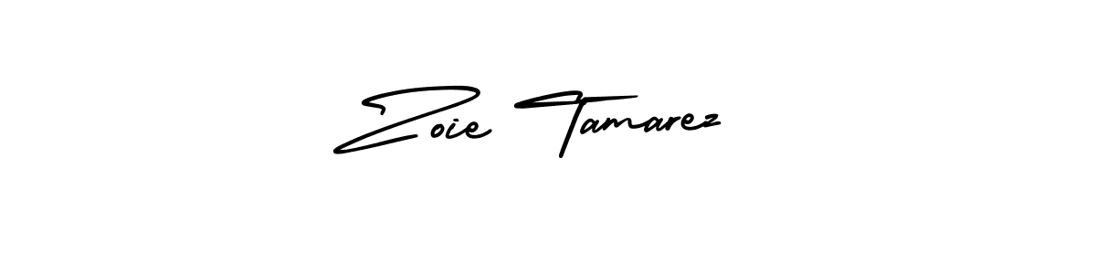 Zoie Tamarez stylish signature style. Best Handwritten Sign (AmerikaSignatureDemo-Regular) for my name. Handwritten Signature Collection Ideas for my name Zoie Tamarez. Zoie Tamarez signature style 3 images and pictures png