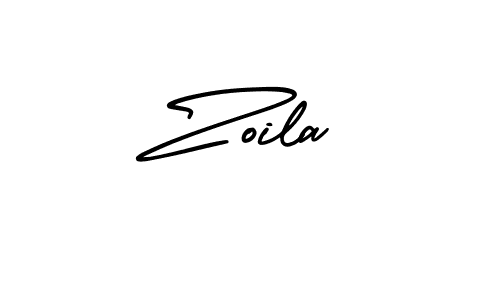 Use a signature maker to create a handwritten signature online. With this signature software, you can design (AmerikaSignatureDemo-Regular) your own signature for name Zoila. Zoila signature style 3 images and pictures png