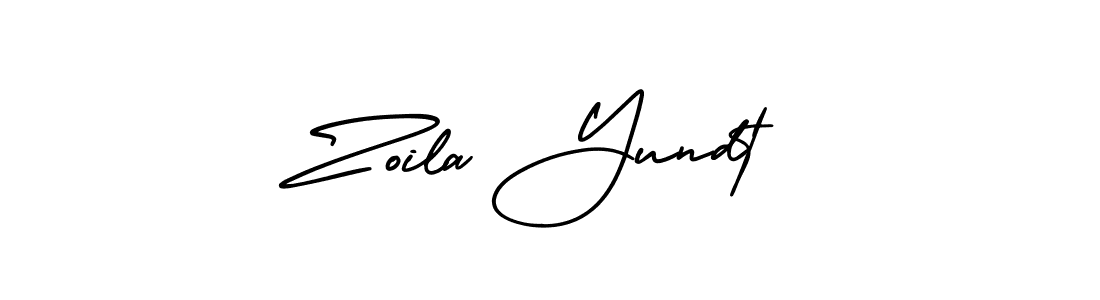 How to Draw Zoila Yundt signature style? AmerikaSignatureDemo-Regular is a latest design signature styles for name Zoila Yundt. Zoila Yundt signature style 3 images and pictures png