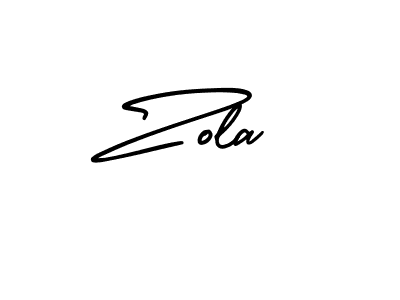 Zola stylish signature style. Best Handwritten Sign (AmerikaSignatureDemo-Regular) for my name. Handwritten Signature Collection Ideas for my name Zola. Zola signature style 3 images and pictures png